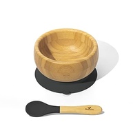 Tigela de Bambu com Ventosa e Colher Silicone Segura e Ecológica para Bebês - Avanchy - imagem 2