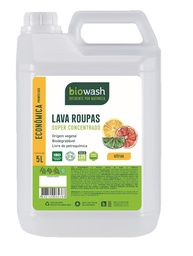 Biowash Lava Roupas Líquido Citrus 5L - Limpeza Poderosa e Ecológica sem Amaciante - imagem 1