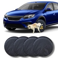 Kit 4 Capas Protetoras de Pneu em Couro Ecológico - Proteção Premium Contra Xixi de Cachorro - imagem 5