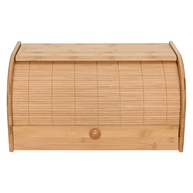 Porta Pães com Tampa Retrátil em Bambu Ecológico - Estilo Mimo Style, Bege - imagem 1