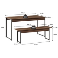 Mesa de Jantar Nogal/Preto: Design e Economia - imagem 2