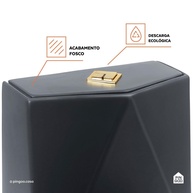 Vaso Sanitário Preto Opala Pingoo: Elegância e Economia - imagem 2