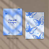 Kit 2 Quadros Borboleta Coração MDF: Decore com Estilo e Economia - imagem 1
