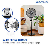 Ventilador Coluna Silencioso WAP Flow Turbo: Frescor e Economia - imagem 2