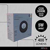 Spot LED Authentic 5W Bivolt 3000K – Iluminação Moderna e Econômica - imagem 2