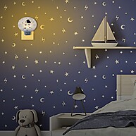 Luminária Led Noturna Astronauta Amarela – Segura e Econômica - imagem 2