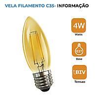Lâmpada Filamento LED: Kit 6 Vintage e Econômica - imagem 2