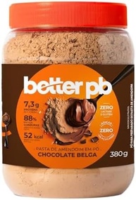 Pasta de Amendoim em Pó Sabor Chocolate Belga Econômico 380g - Betterpb - imagem 1