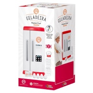 Geladeira MasterChef Infantil Pais & Filhos - Brinquedo Educativo em Vermelho - imagem 4