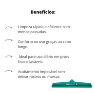 Rodo Vai Vem Noviça M - Secagem Rápida e Alta Eficiência para Pisos Internos e Externos - imagem 5