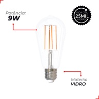 Lâmpada LED ST64: Iluminação Vintage e Eficiente - imagem 2