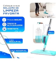 Kit Rodo Mop Spray Giratório 3 em 1 com Reservatório e Refil Extra - Limpeza Eficiente em Um Só Passo - imagem 5
