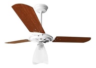 Ventilador de Mesa Yris 127V Branco/Mogno - Design Moderno e Potência Eficiente - imagem 1