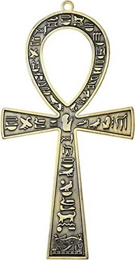 Cruz Egípcia Ankh de Metal 18cm - Símbolo da Vida Eterna com Hieróglifos Antigos - NileCart - imagem 2