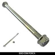 Eixo de Roda Traseira Completo com Porca para Honda Bros 125, 150, 160 e XR 200 - imagem 3