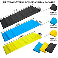 Kit Faixas Elásticas Thera Band – 3 Níveis de Resistência - imagem 2