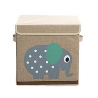 Caixa Organizadora Infantil com Tampa Estampa Elefante - Prática, Dobrável e Versátil - imagem 2