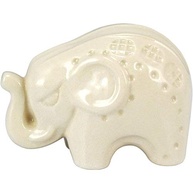 Elefante de Cerâmica Creme African 13x18x10cm - Decoração Elegante e Moderna - imagem 2