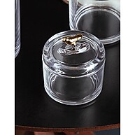 Pote de Cristal Wolff Golden Bird 7,5cm: Elegância! - imagem 2