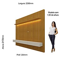 Estante Home Ripada com LED: TV 90" – Elegância! - imagem 2