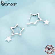 Brincos de Prata Estrela Bamoer 925: Elegância ✨ - imagem 2