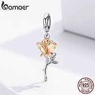 Pingente Rosa de Prata Bamoer 925: Elegância! - imagem 2