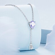 Colar Prata 925 Zircônia Púrpura Bamoer: Elegância! - imagem 2
