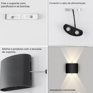 Arandela LED Meia Lua: Ilumine com Elegância! - imagem 2