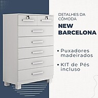 Cômoda Barcelona 7 Gavetas: Organize com Elegância! - imagem 2