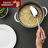 Colher de Inox 34cm: Kit 10 para Servir com Elegância - imagem 1