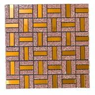 Adesivo de Parede em Vidro Dourado com Detalhes - LU0381 - Decore com Sofisticação e Elegância - imagem 1