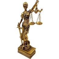 Estátua da Justiça em Resina Dourada 18,5 cm - Decore seu Ambiente com Simbolismo e Elegância - imagem 2