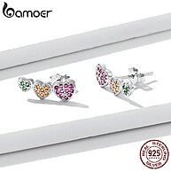 Brincos de Prata com Coração Bamoer 925: Charme e Elegância - imagem 2