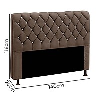Cabeceira Estofada Fernanda 140cm – Conforto e Elegância - imagem 2