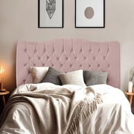 Cabeceira Casal Veludo Rose Dunas: Conforto e Elegância - imagem 2