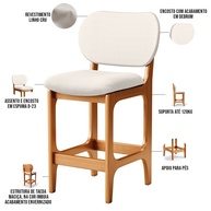 Banqueta Bar Imbuia: Conforto e Elegância - imagem 2