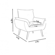 Poltronas Opala Suede Marrom: Conforto e Elegância - imagem 2