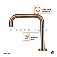 Torneira Banheiro Dourado Rose: Conforto e Elegância - imagem 2