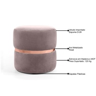 Puff Rosê Veludo: Conforto e Elegância - imagem 2