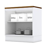 Balcão de Cozinha 80cm: Branco, Cooktop e Elegância - imagem 2