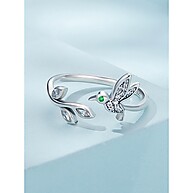Anel Beija-Flor Prata 925 Bamoer: Delicadeza e Elegância - imagem 2