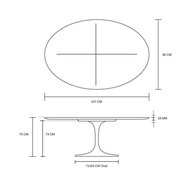 Mesa Saarinen Oval: Design e Elegância - imagem 2