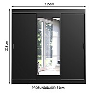Guarda-Roupa Casal Preto Istambul Madesa: Espaço e Elegância - imagem 2