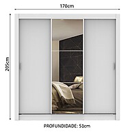 Guarda Roupa Casal Mônaco: Espaço e Elegância - imagem 2