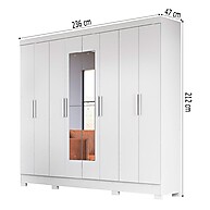 Guarda Roupa Casal Branco 8 Portas: Espaço e Elegância - imagem 2
