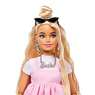 Barbie Fashionista Loira de Vestido Rosa: Estilo e Elegância - imagem 2