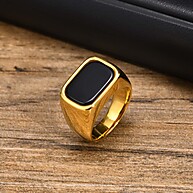Anel Masculino Retangular Vnox: Estilo e Elegância - imagem 2