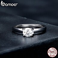 Anel de Prata Moissanita Bamoer 925: Luxo e Elegância - imagem 2