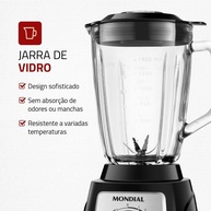 Liquidificador Mondial Turbo Glass: Potência e Elegância - imagem 2