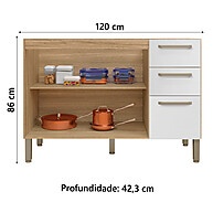 Balcão de Cozinha 1,20m Versalhes: Praticidade e Elegância - imagem 2